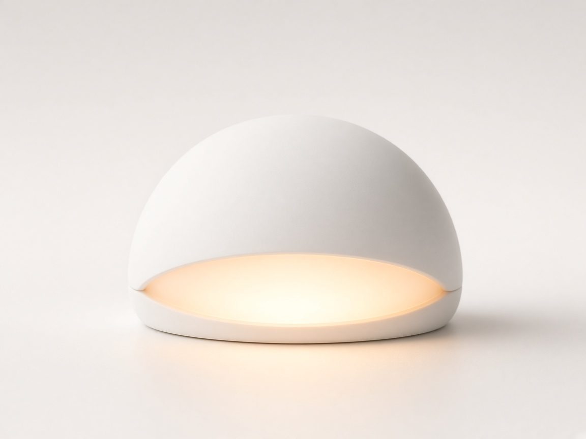 Réveil lumineux blanc rond